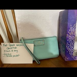Kate spade turquoise wristlet
